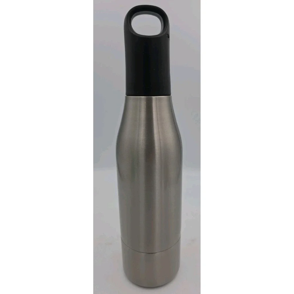 Madman Stainless Steel Bottle Cooler Insulated Silver Beer Holder Built-in Open